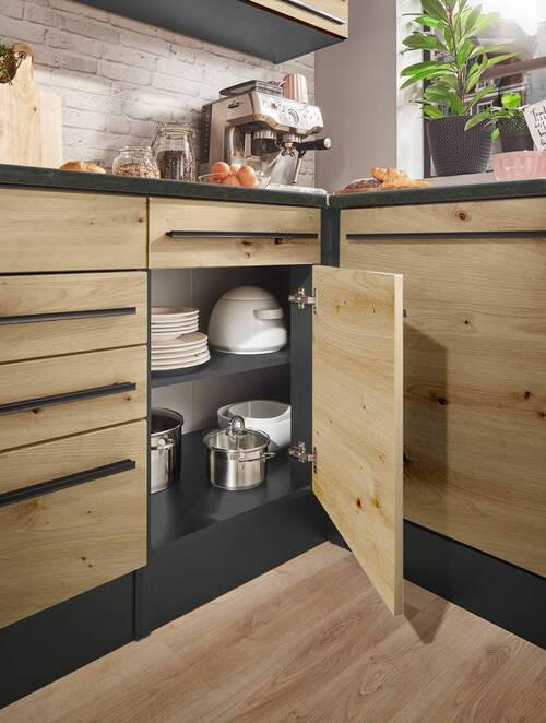Eckunterschrank Anthrazit Eiche Artisan