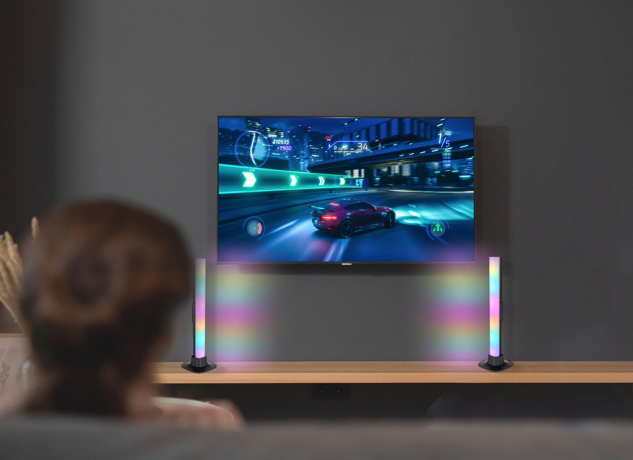 VEIOZĂ CU LED - opal/negru, Design, plastic (3/3/32,5cm) - Globo