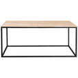 COUCHTISCH in Holz 100/60/42 cm  - Eiche Bianco/Schwarz, Design, Holz/Metall (100/60/42cm) - Johann Jakob