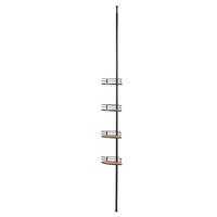 DUSCHREGAL - Schwarz/Naturfarben, Basics, Metall (31/65-275/23cm) - Wenko