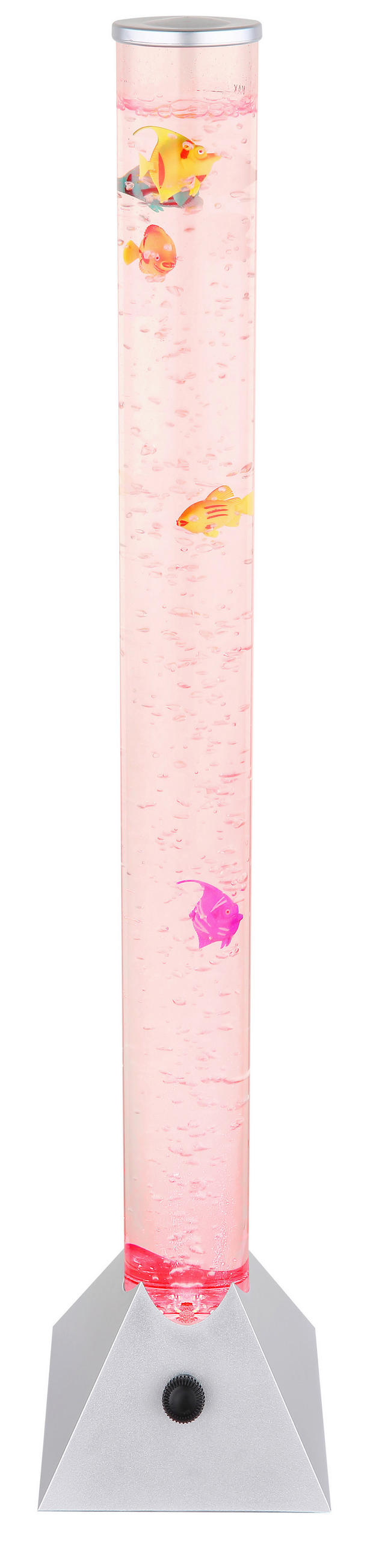 LAMPADAR CU LED - argintiu/străveziu, Basics, plastic (19/19/90cm) - Globo