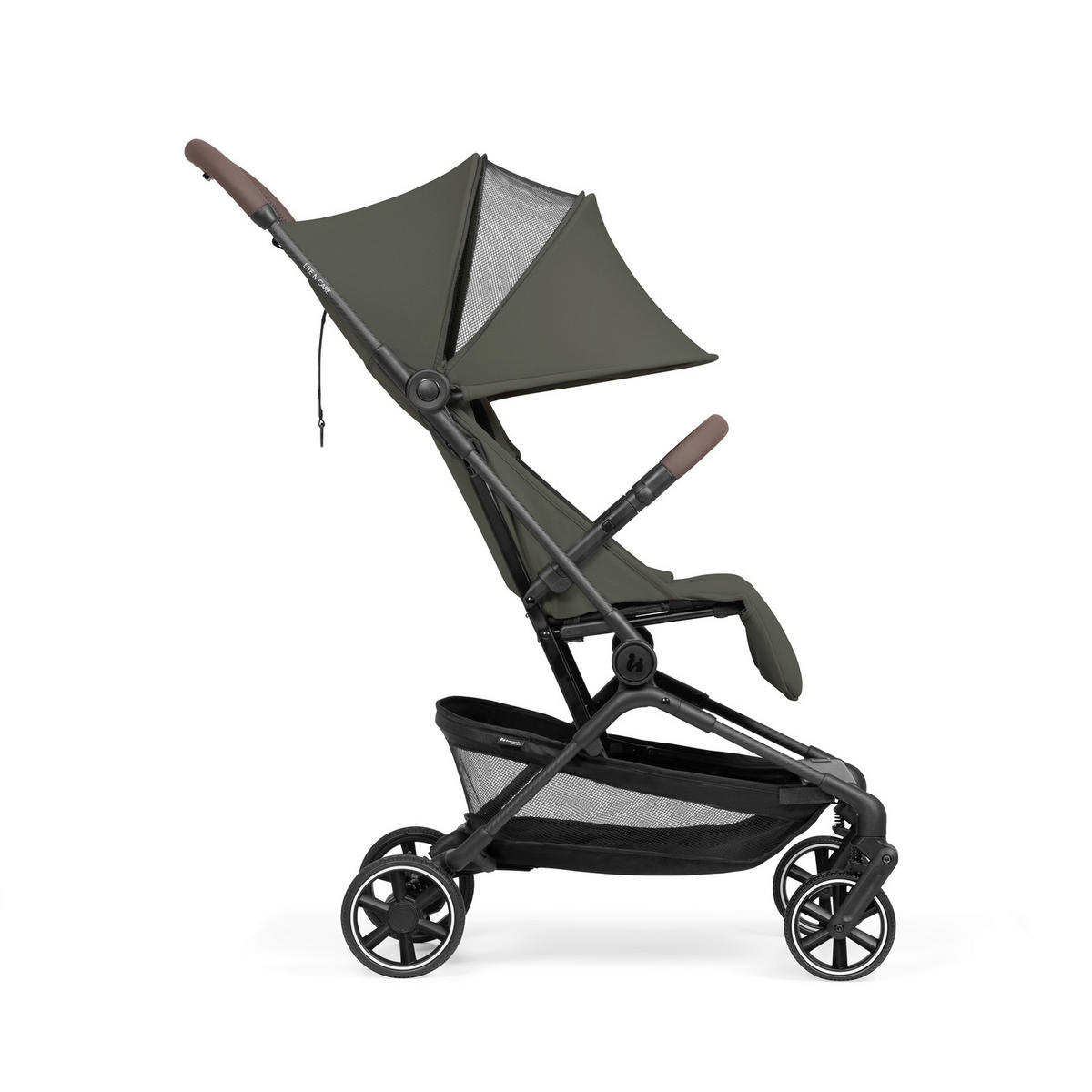 BUGGY Lite N Care  - Schwarz/Olivgrün, Basics, Textil/Metall (89/43.5/100cm) - Hauck