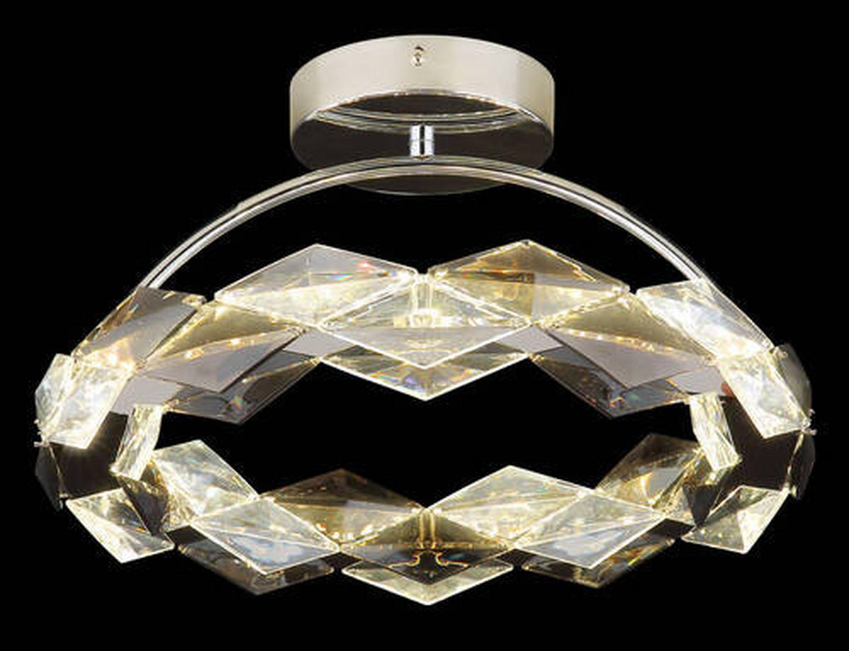 LED-TAKLAMPA 24 W 37,5/21,5 cm  - klar, Design, metall/plast (37,5/21,5cm) - Globo