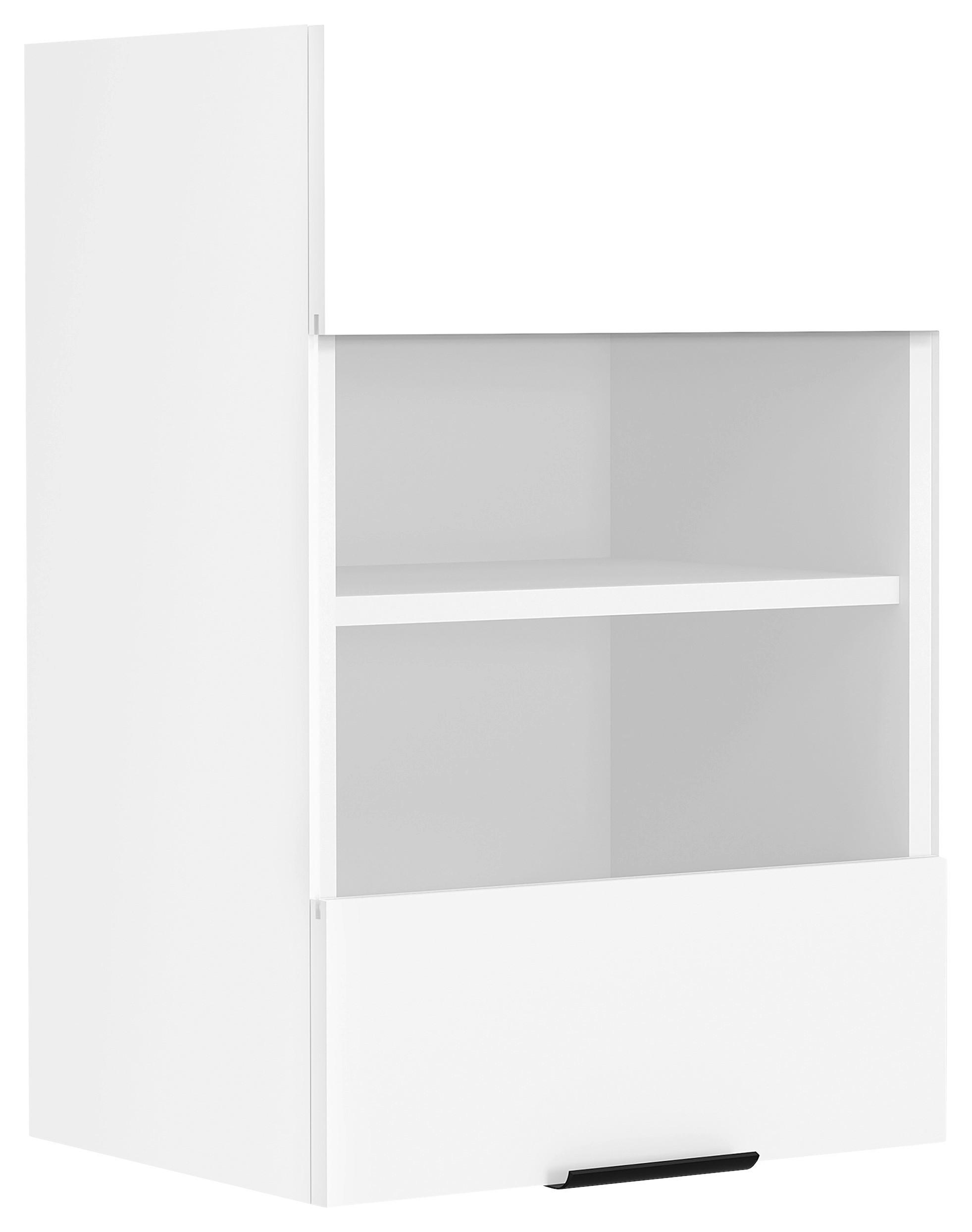 KÜCHENOBERSCHRANK 40/60/31 cm  in Weiß  - Schwarz/Weiß, Trend, Glas/Holzwerkstoff (40/60/31cm) - MID.YOU