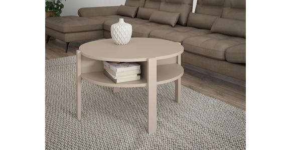 COUCHTISCH in Holzwerkstoff 74,4/74,4/45,5 cm  - Sandfarben, Design, Holzwerkstoff (74,4/74,4/45,5cm) - Carryhome
