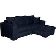 ECKSOFA Dunkelblau Webstoff  - Braun/Dunkelblau, KONVENTIONELL, Holz/Textil (170/235cm) - Carryhome