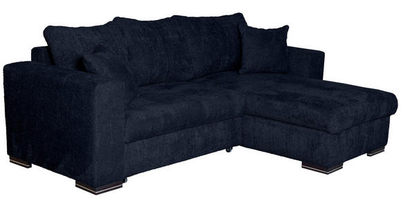ECKSOFA Dunkelblau Webstoff  - Braun/Dunkelblau, KONVENTIONELL, Holz/Textil (170/235cm) - Carryhome