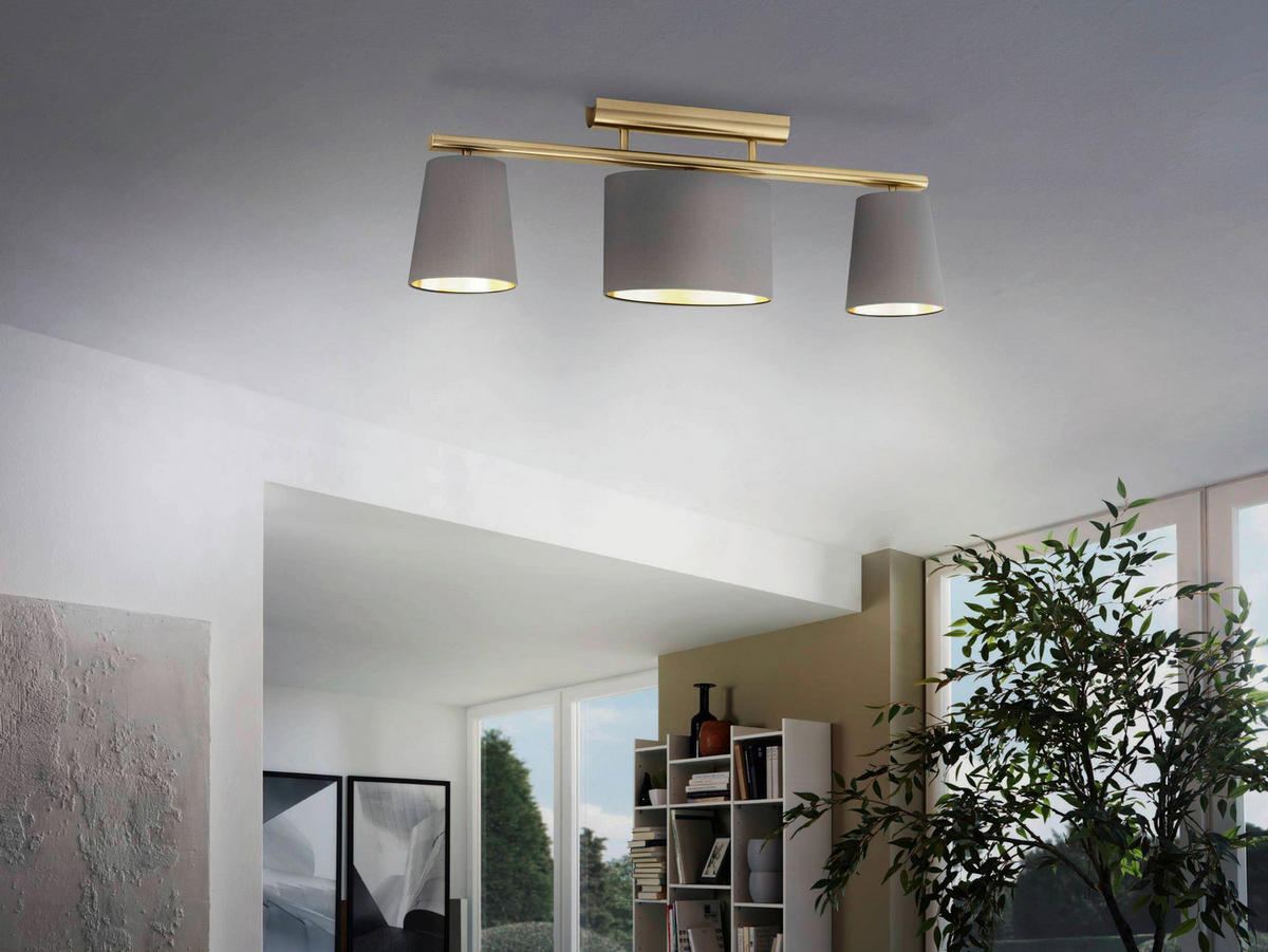 DECKENLEUCHTE    81/15,5/28 cm  - Messingfarben/Cappuccino, KONVENTIONELL, Metall (81/15,5/28cm) - Eglo