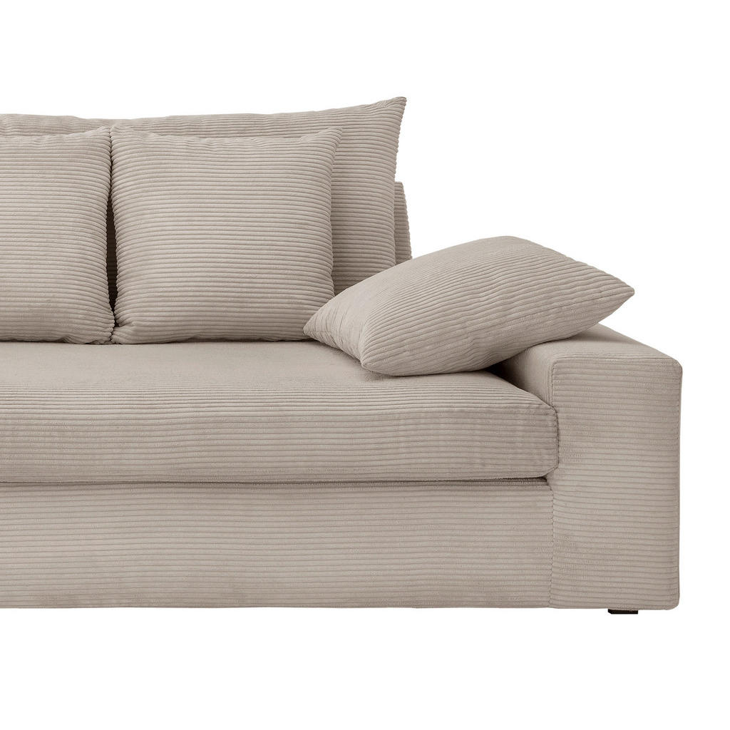 Thumbnail - Livetastic Viersitzer-Sofa, Beige, Textil, 4-Sitzer, Füllung: Schaumstoff, 308x80x140 cm, Made in EU, Rücken echt, Armte...