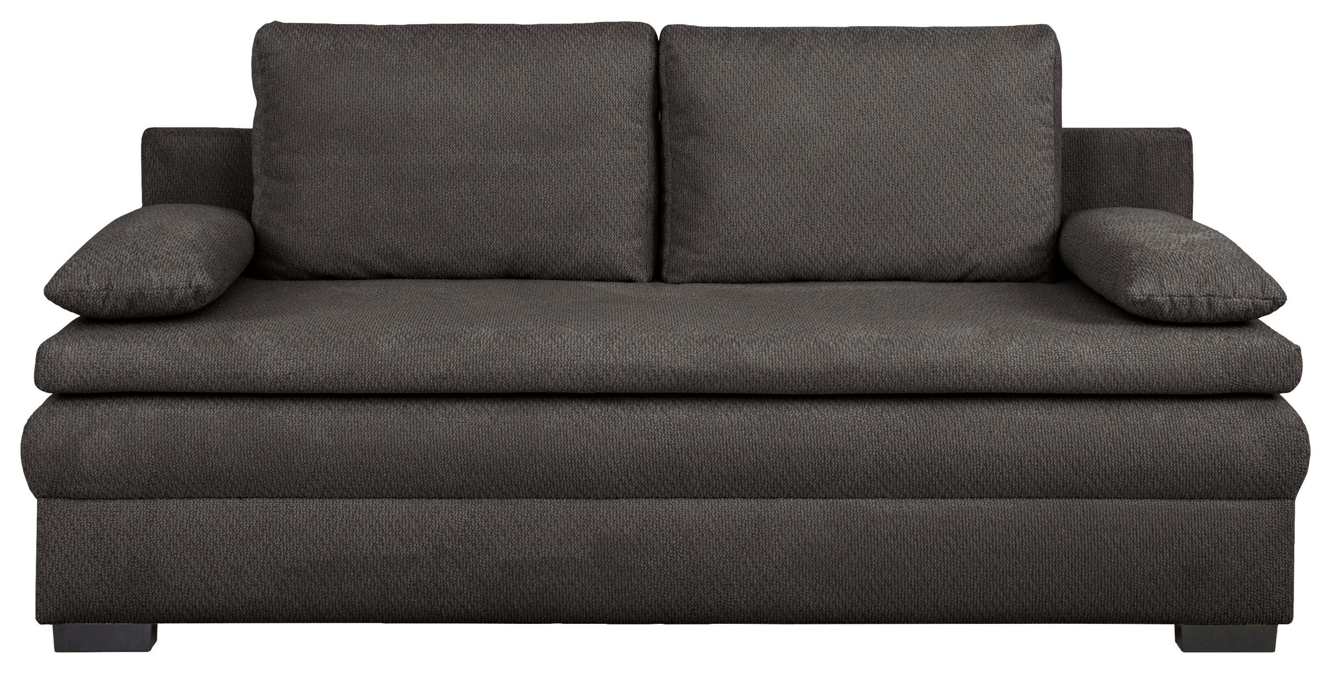 SCHLAFSOFA  mit Liegefunktion, Schlafen auf Sitzhöhe, Rücken echt Struktur Schwarz  - Schwarz, KONVENTIONELL, Kunststoff/Textil (195/93/83cm) - Carryhome