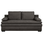 SCHLAFSOFA in Struktur Schwarz  - Schwarz, KONVENTIONELL, Kunststoff/Textil (195/93/83cm) - Carryhome