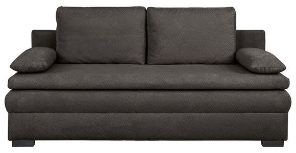 SCHLAFSOFA  mit Liegefunktion, Schlafen auf Sitzhöhe, Rücken echt Struktur Schwarz  - Schwarz, KONVENTIONELL, Kunststoff/Textil (195/93/83cm) - Carryhome