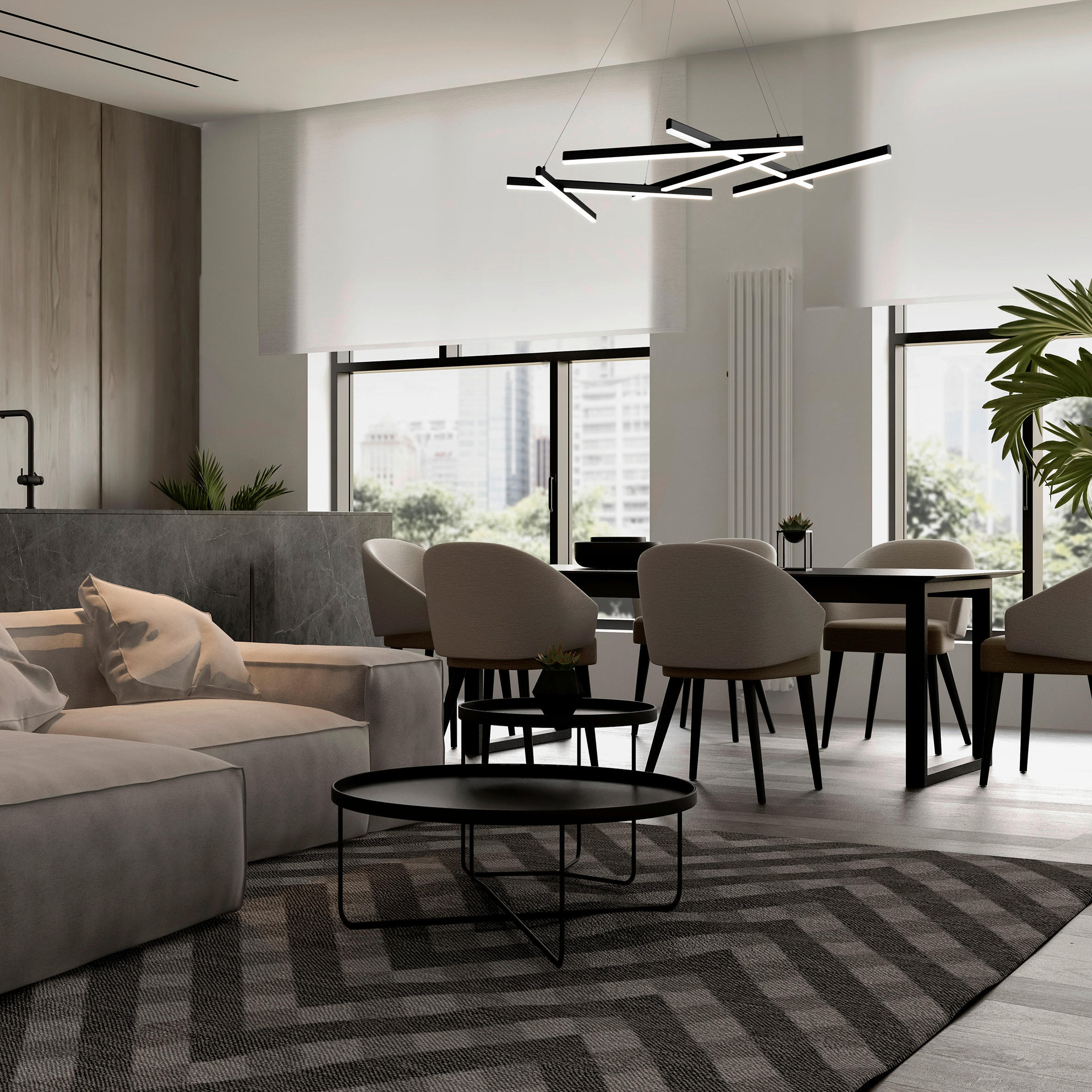 PENDELLAMPA 66/120/101 cm  - svart, Trend, metall (66/120/101cm) - MAYTONI