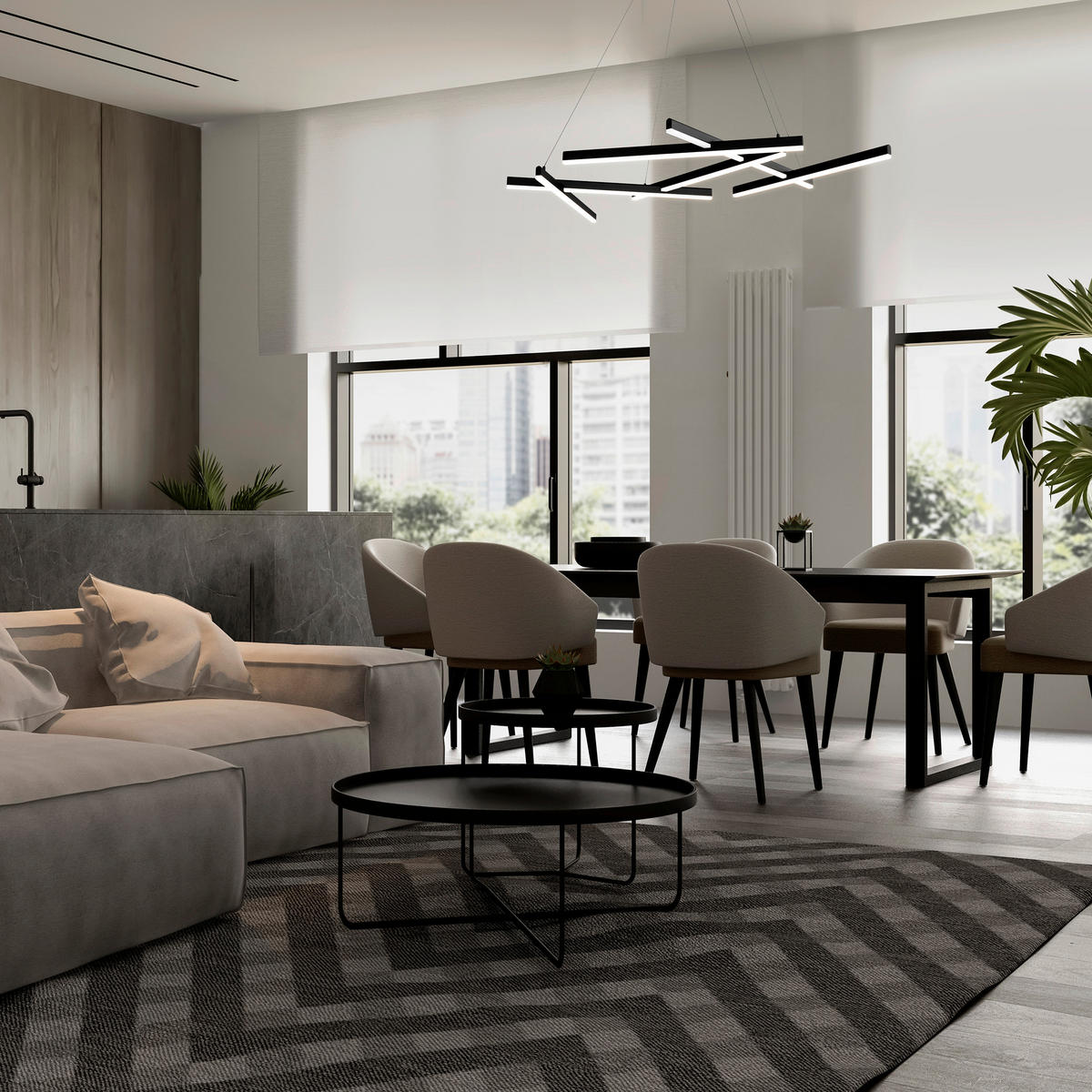 PENDELLAMPA 66/120/101 cm  - svart, Trend, metall (66/120/101cm) - MAYTONI