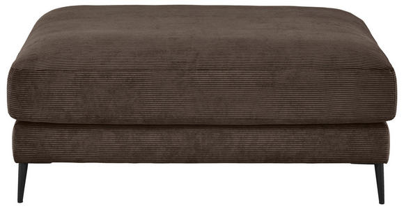 HOCKER in Textil Mokka  - Schwarz/Mokka, Design, Textil/Metall (120/43/90cm) - Dieter Knoll