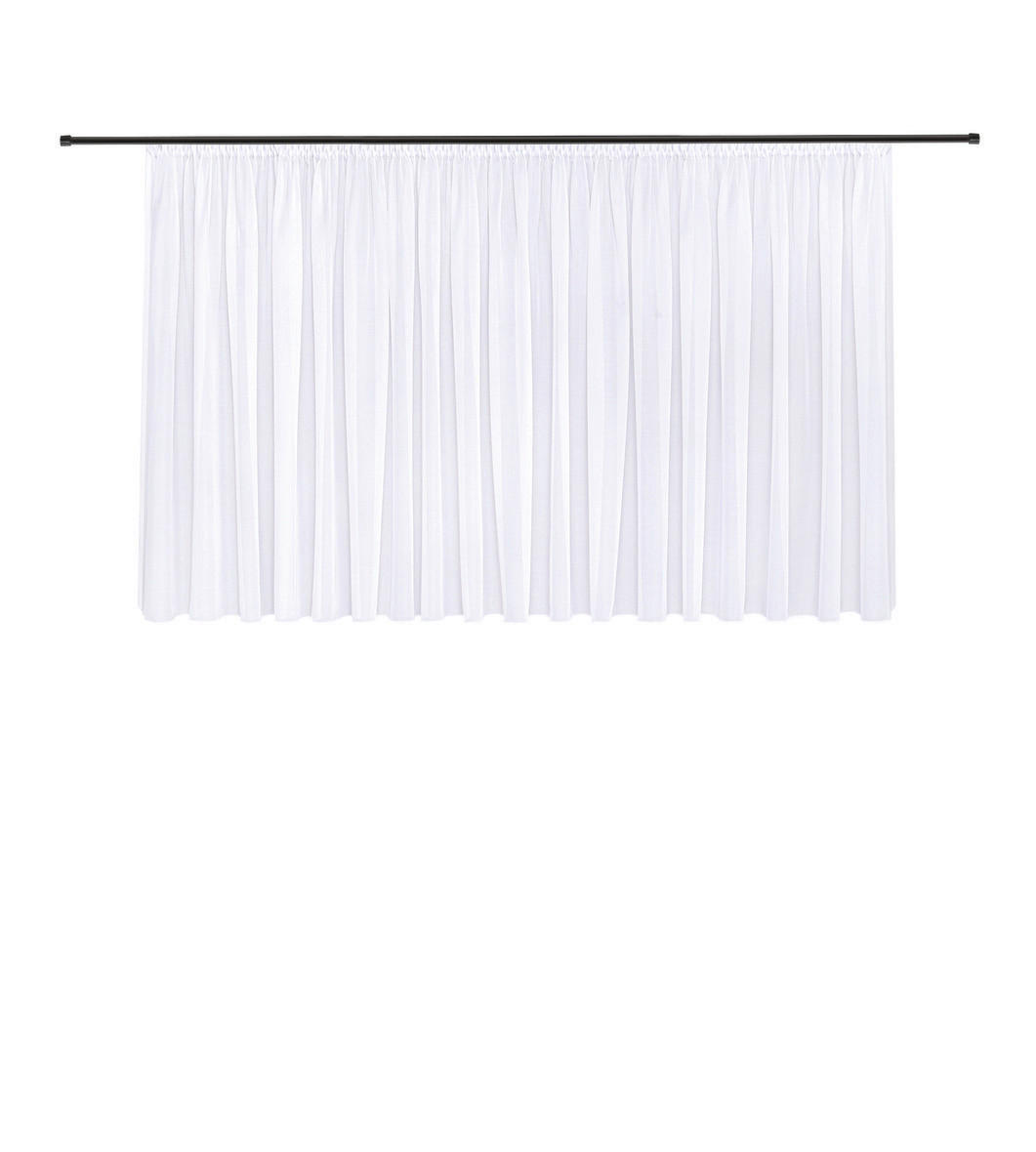 FERTIGSTORE  transparent  450/150 cm   - Weiß, Basics, Textil (450/150cm)