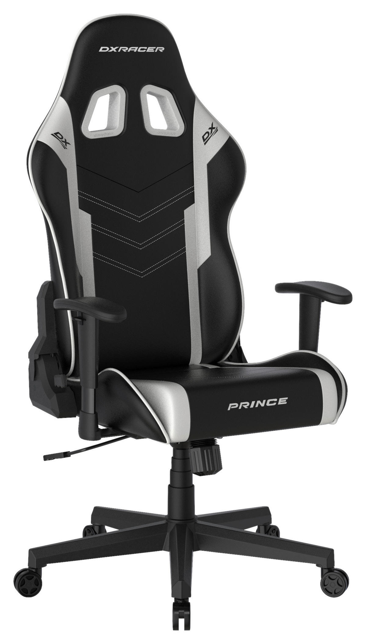 GAMINGSTUHL Weiß, Schwarz Kunststoff, Textil   - Schwarz/Weiß, MODERN, Kunststoff/Textil (67/126/67cm) - Dxracer