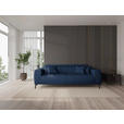 3-SITZER-SOFA  in Webstoff Dunkelblau  - Schwarz/Dunkelblau, KONVENTIONELL, Textil/Metall (240/80/113cm) - Carryhome