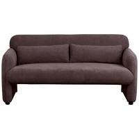 2-SITZER-SOFA MILA Samt Dunkelrot  - Schwarz/Dunkelrot, Design, Kunststoff/Textil (148/83/76cm) - MID.YOU