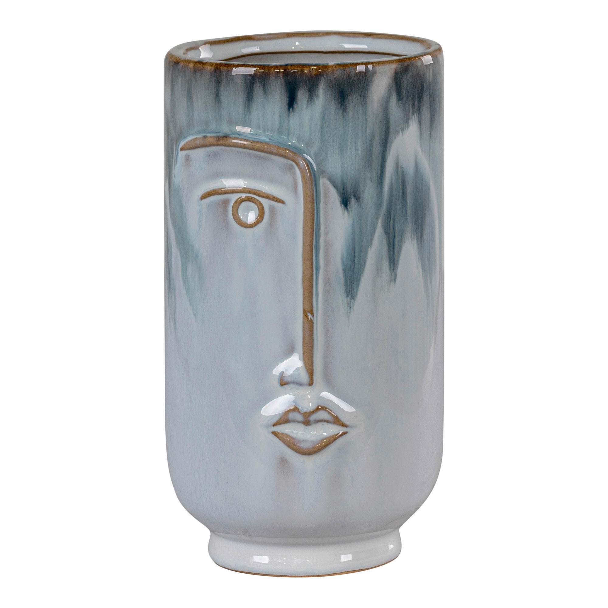 VASE Vase  - Hellblau, Basics, Keramik (9/17cm)