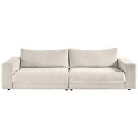 3-SITZER-SOFA in Cord Naturfarben  - Schwarz/Naturfarben, Design, Kunststoff/Textil (290/86/127cm) - Lomoco