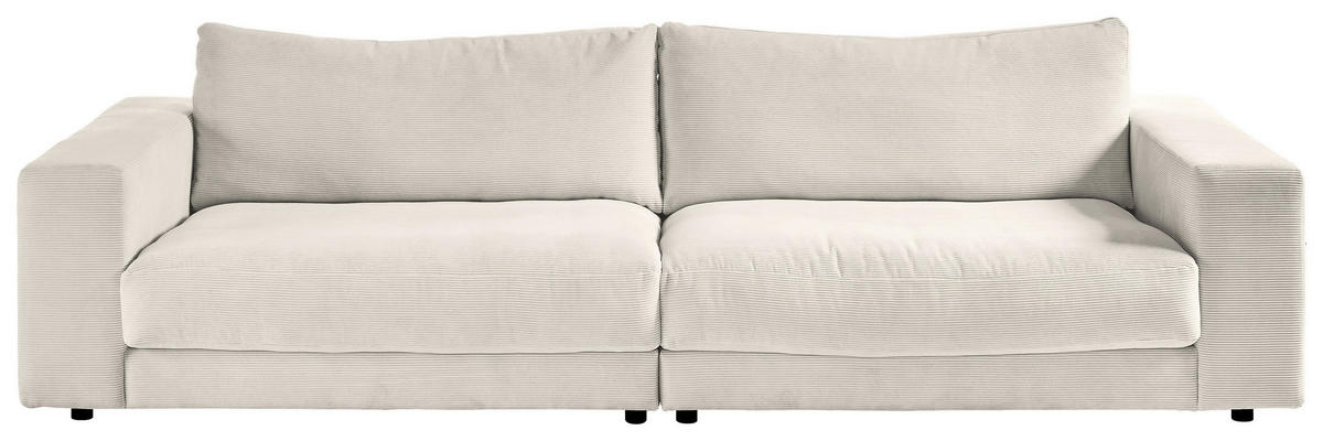 3-SITZER-SOFA in Cord Naturfarben  - Schwarz/Naturfarben, Design, Kunststoff/Textil (290/86/127cm) - Lomoco