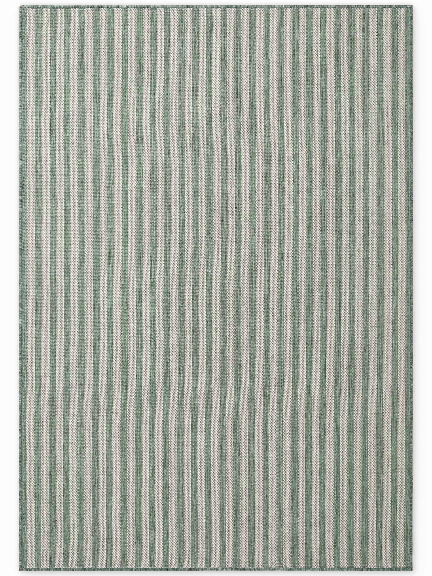 FLACHWEBETEPPICH 160/230 cm Haringey Grün, Weiß rechteckig  - Weiß/Grün, Design, Kunststoff (160/230cm)