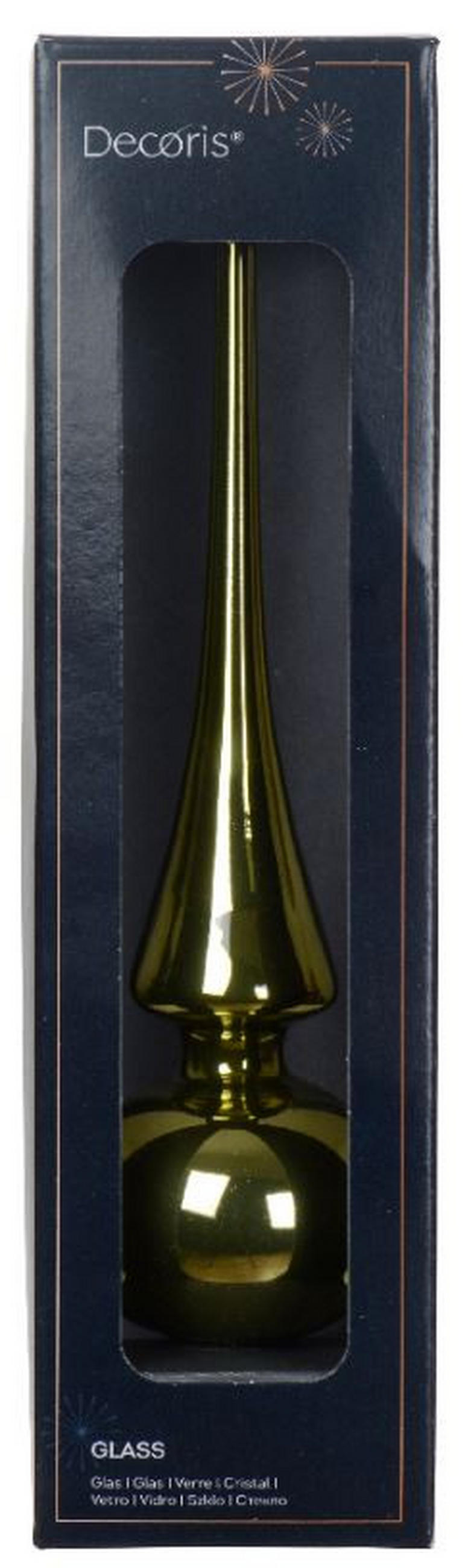 CHRISTBAUMSPITZE  - Grün, Basics, Glas (6,00/6,00/26,00cm)