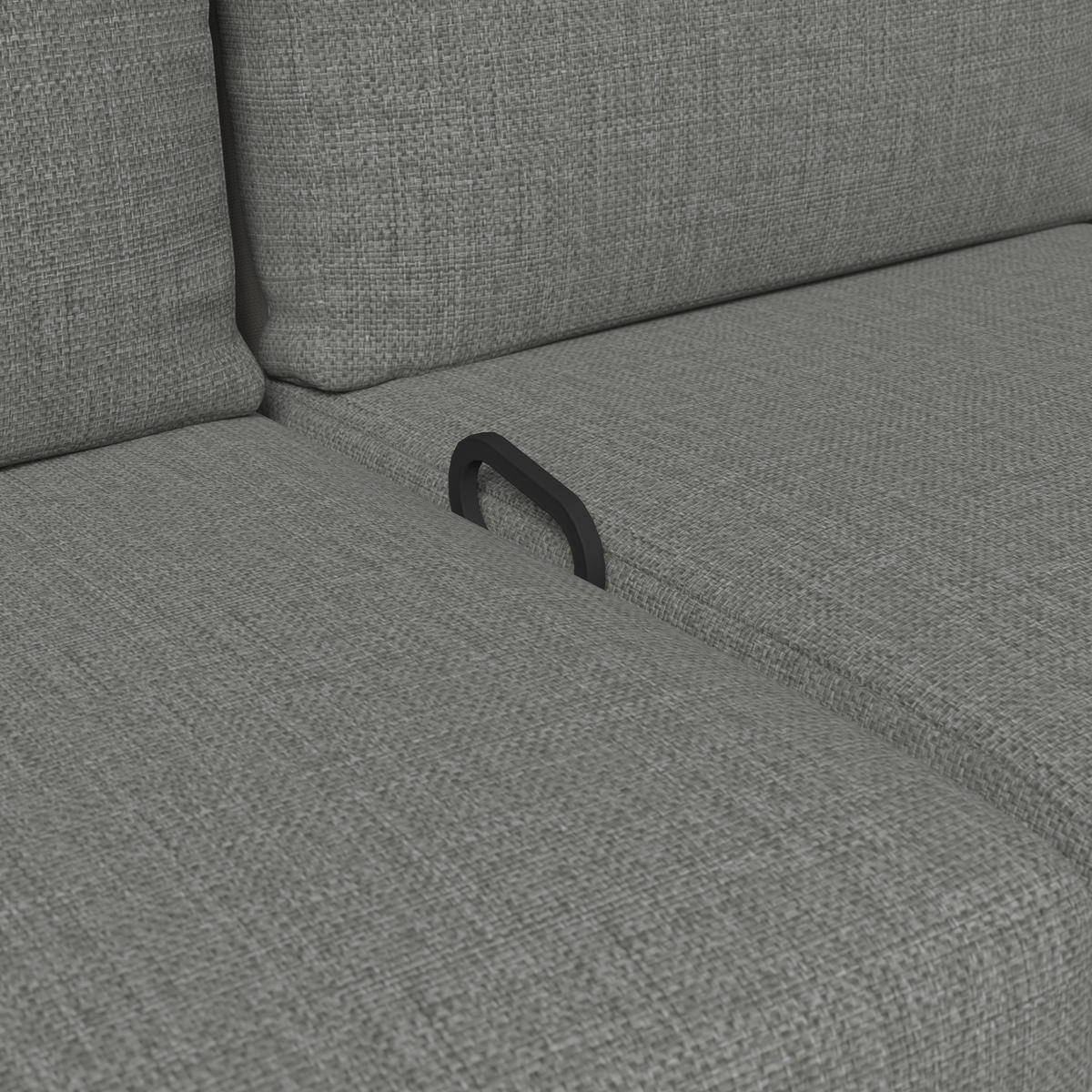 3-SITZER-BANK 196/97/87 cm  in Anthrazit, Grau  - Anthrazit/Grau, Design, Textil/Metall (196/97/87cm) - Amatio