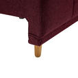 SCHLAFSOFA in Webstoff Dunkelrot  - Eichefarben/Dunkelrot, Design, Holz/Textil (227/98/113cm) - Carryhome