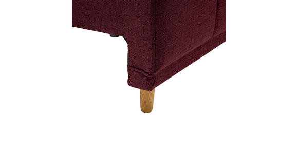 SCHLAFSOFA in Webstoff Dunkelrot  - Eichefarben/Dunkelrot, Design, Holz/Textil (227/98/113cm) - Carryhome
