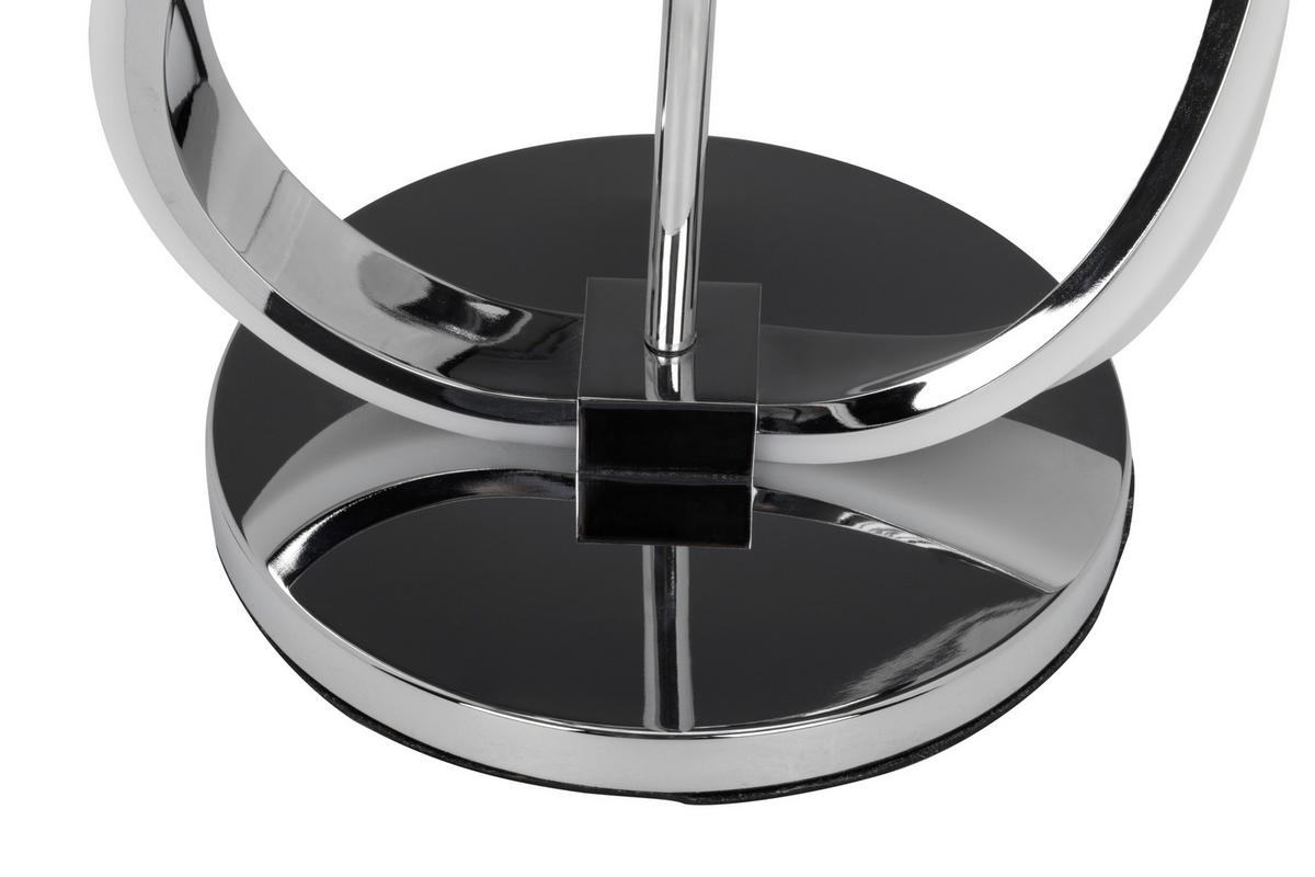 LED-STEHLEUCHTE Indigo 25/137 cm  - Chromfarben/Weiß, Design, Kunststoff/Metall (25/137cm) - Dieter Knoll