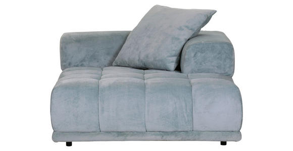 SOFAELEMENT Plüsch Mintgrün - Schwarz/Mintgrün, KONVENTIONELL, Kunststoff/Textil (125/66/155cm) - Carryhome