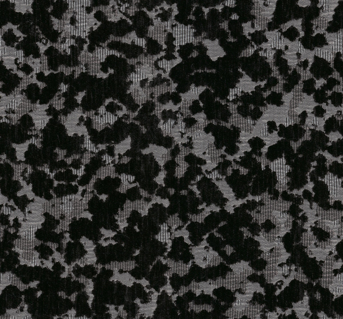 SITZBANK 237/85/72 cm Chenille Grau, Schwarz Metall  - Schwarz/Grau, KONVENTIONELL, Textil/Metall (237/85/72cm) - Moderano