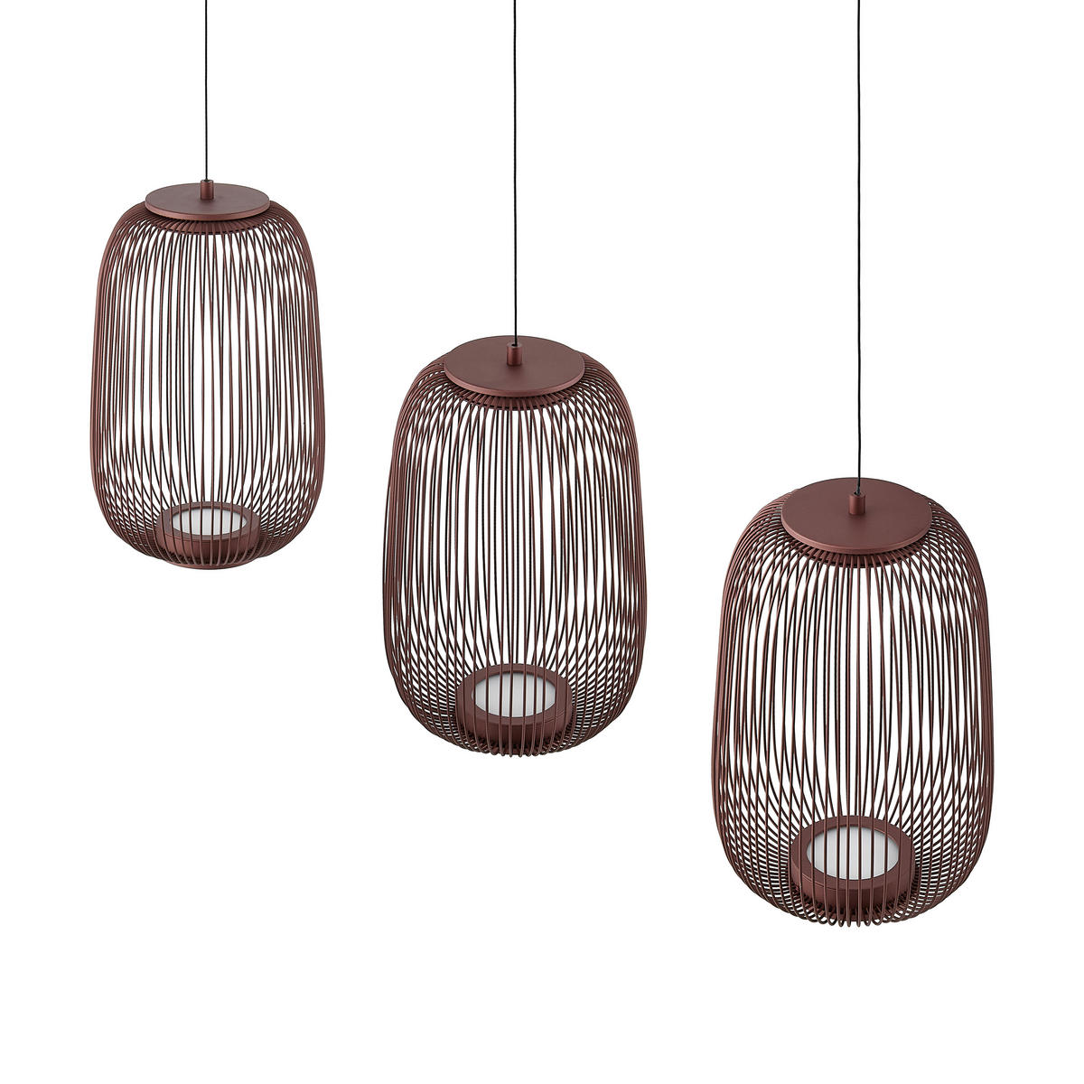 LED-HÄNGELEUCHTE Cage 102,5/22,5/50-150 cm  - Braun, Design, Kunststoff/Metall (102,5/22,5/50-150cm) - Dieter Knoll