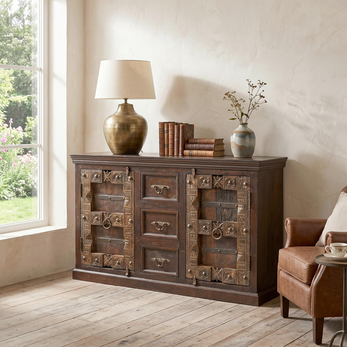 SIDEBOARD 150/90/45 cm  - Messingfarben/Braun, Design, Holz/Metall (150/90/45cm) - MID.YOU