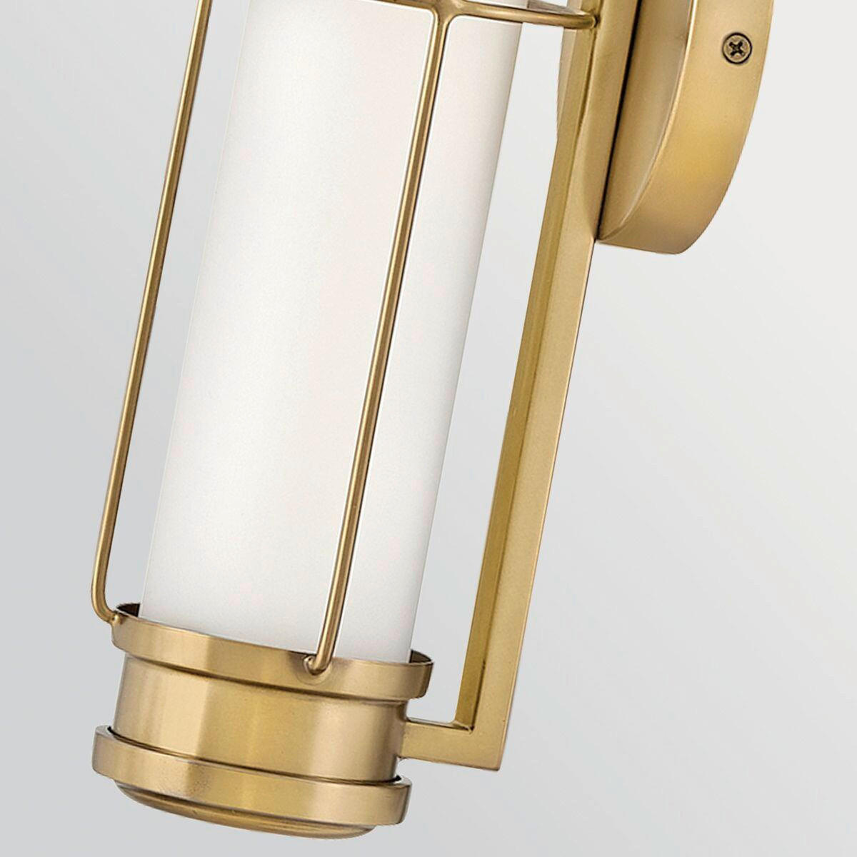 LED-WANDLEUCHTE Hinkley 11,4/43,2/13 cm  - Messingfarben, Design, Glas/Metall (11,4/43,2/13cm) - Elstead Lighting