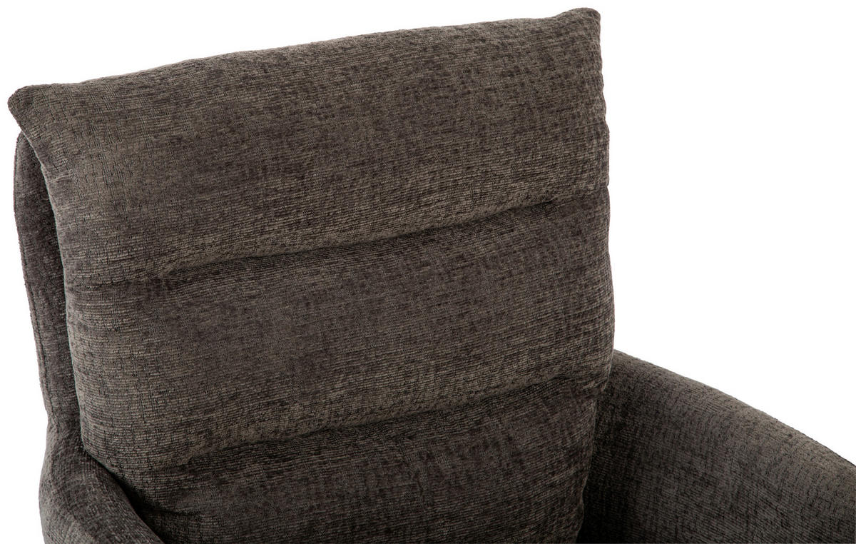ARMLEHNSTUHL  in Eisen Webstoff  - Schwarz/Grau, MODERN, Textil/Metall (57/95/65cm) - MID.YOU