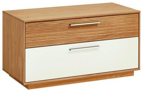 GARDEROBENBANK 86/45/40 cm  - Weiss/Eichefarben, Design, Holz/Holzwerkstoff (86/45/40cm) - Novel