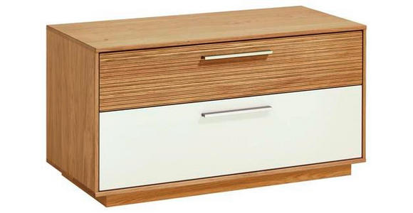 GARDEROBENBANK 86/45/40 cm - Eichefarben/Weiß, Design, Holz/Holzwerkstoff (86/45/40cm) - Novel