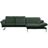 ECKSOFA in Webstoff Grün  - Anthrazit/Grün, Design, Textil/Metall (299/203cm) - Himolla