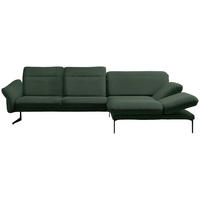 ECKSOFA in Webstoff Grün  - Anthrazit/Grün, Design, Textil/Metall (299/203cm) - Himolla