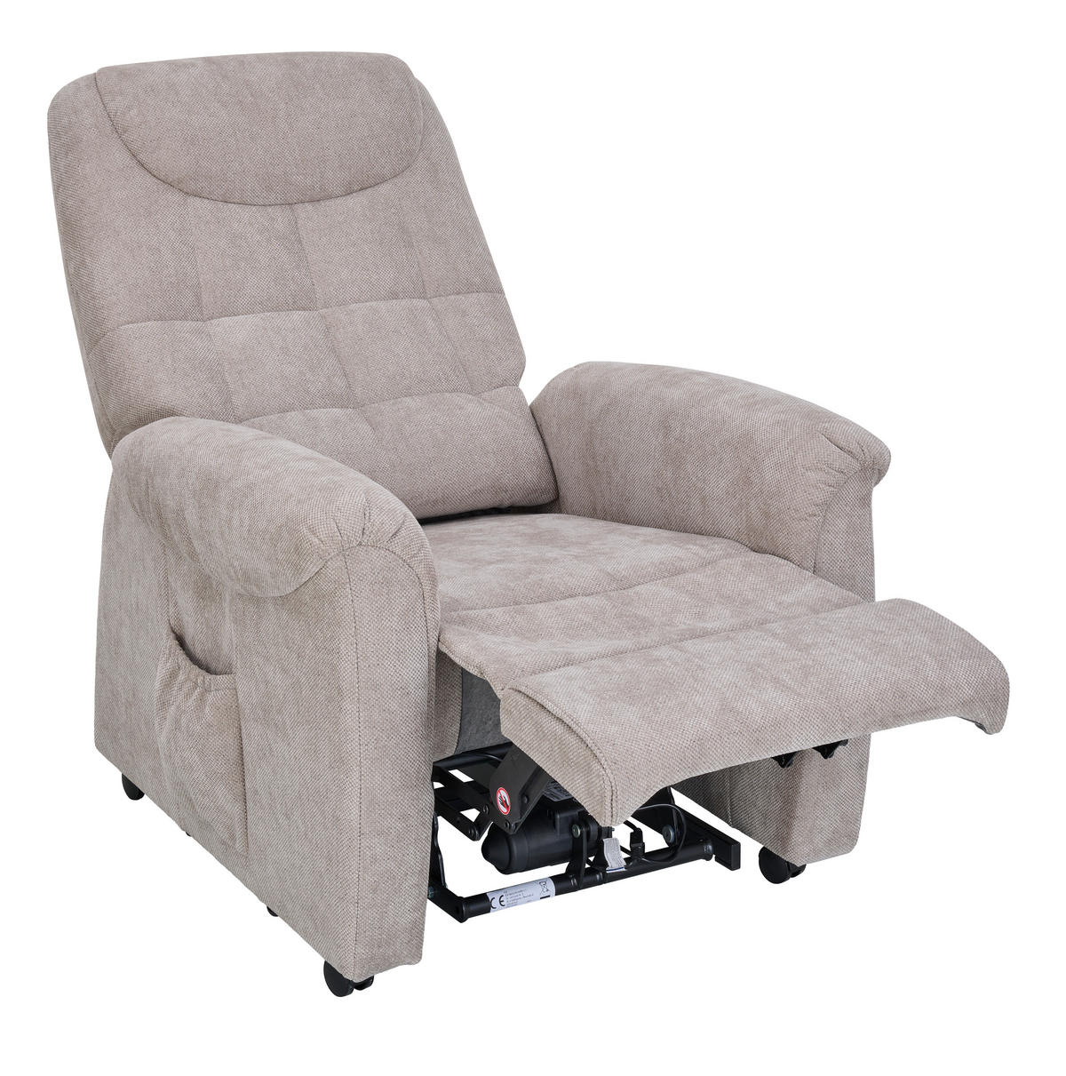 FERNSEHSESSEL in Chenille, Flachgewebe Grau  - Schwarz/Grau, KONVENTIONELL, Kunststoff/Textil (83/113/92cm) - Xora