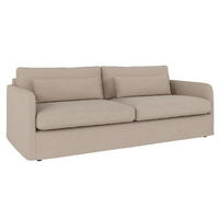 3-SITS SOFFA i beige  - beige/svart, Klassisk, metall/trä (213/82/103cm) - Rowico