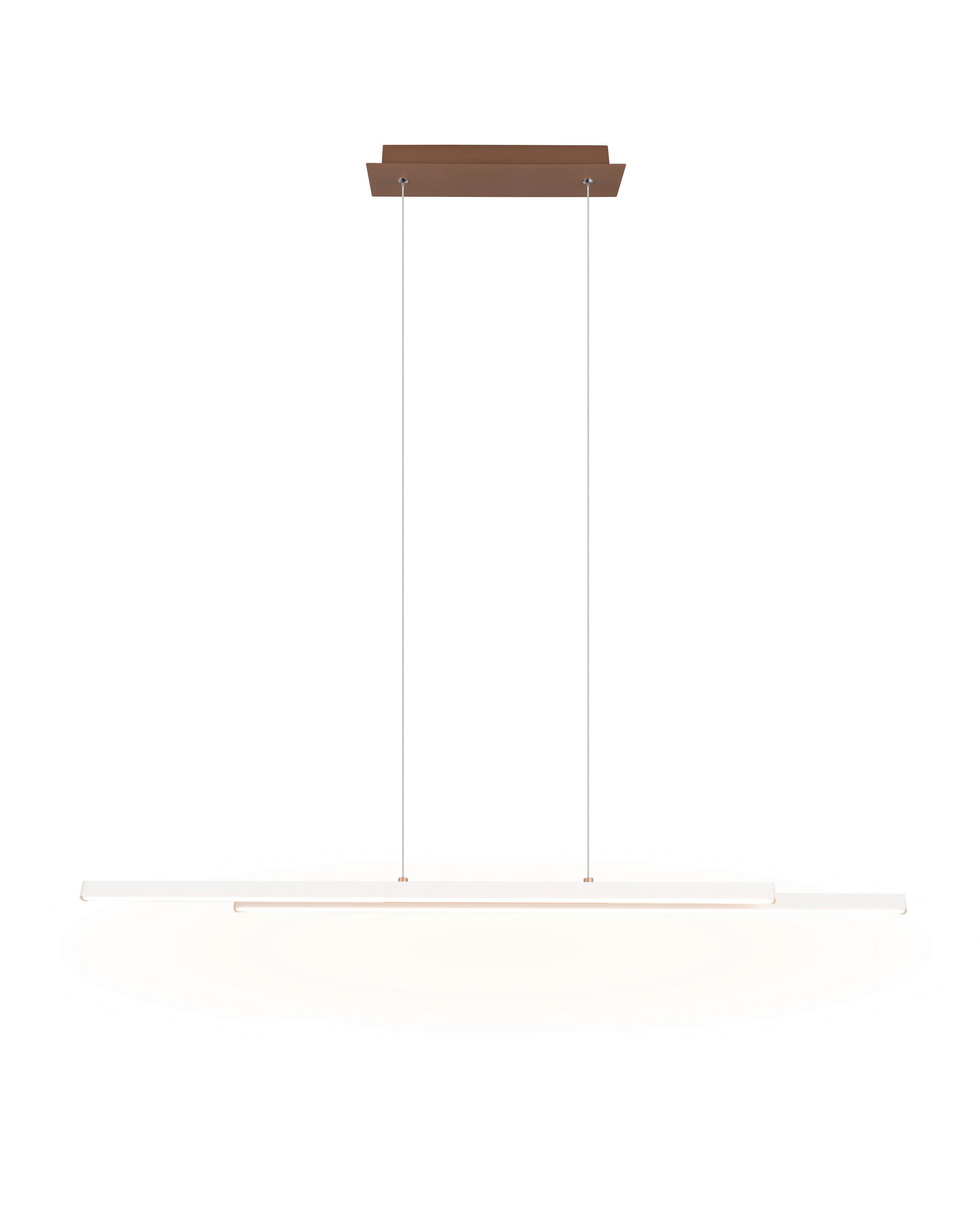 LED-PENDELLEUCHTE    - Braun/Grau, Design, Metall (110,0/150,0/8,5cm)