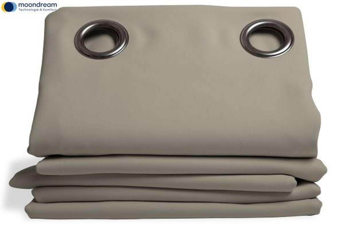 WÄRMESCHUTZVORHANG Verdunkelung 145/260 cm   - Taupe, Design, Textil (145/260cm)