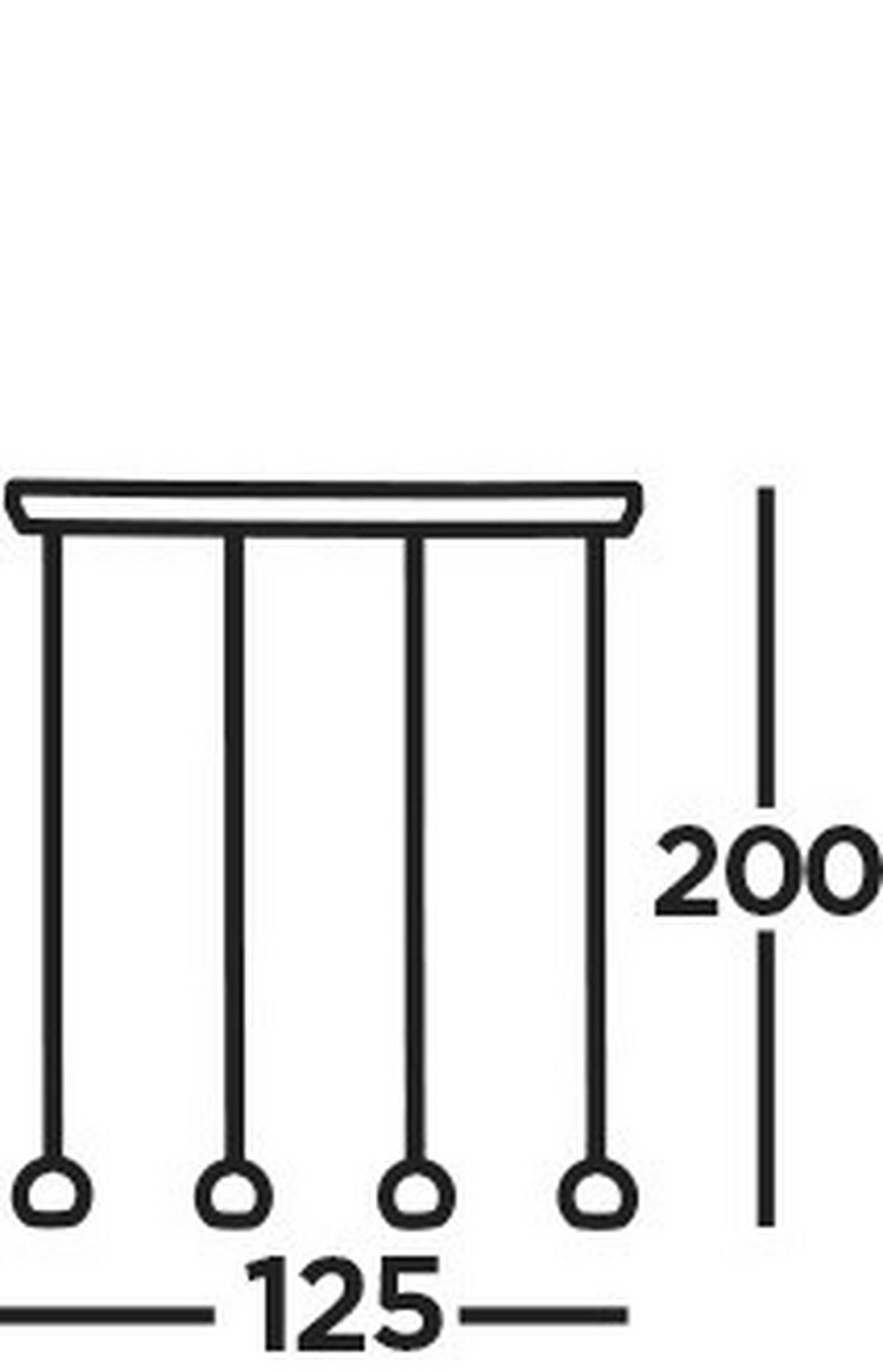 PENDELLAMPA Eindhoven 125/12/200 cm  - svart, Design, metall (125/12/200cm)