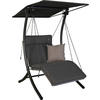 HOLLYWOODSCHAUKEL 100/160/145 cm  - Dunkelgrau/Anthrazit, Basics, Kunststoff/Textil (100/160/145cm) - Boxxx