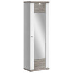 GARDEROBENSCHRANK  in 65/206,6/41,6 cm  - Chromfarben/Eichefarben, Design, Glas/Holzwerkstoff (65/206,6/41,6cm) - Xora