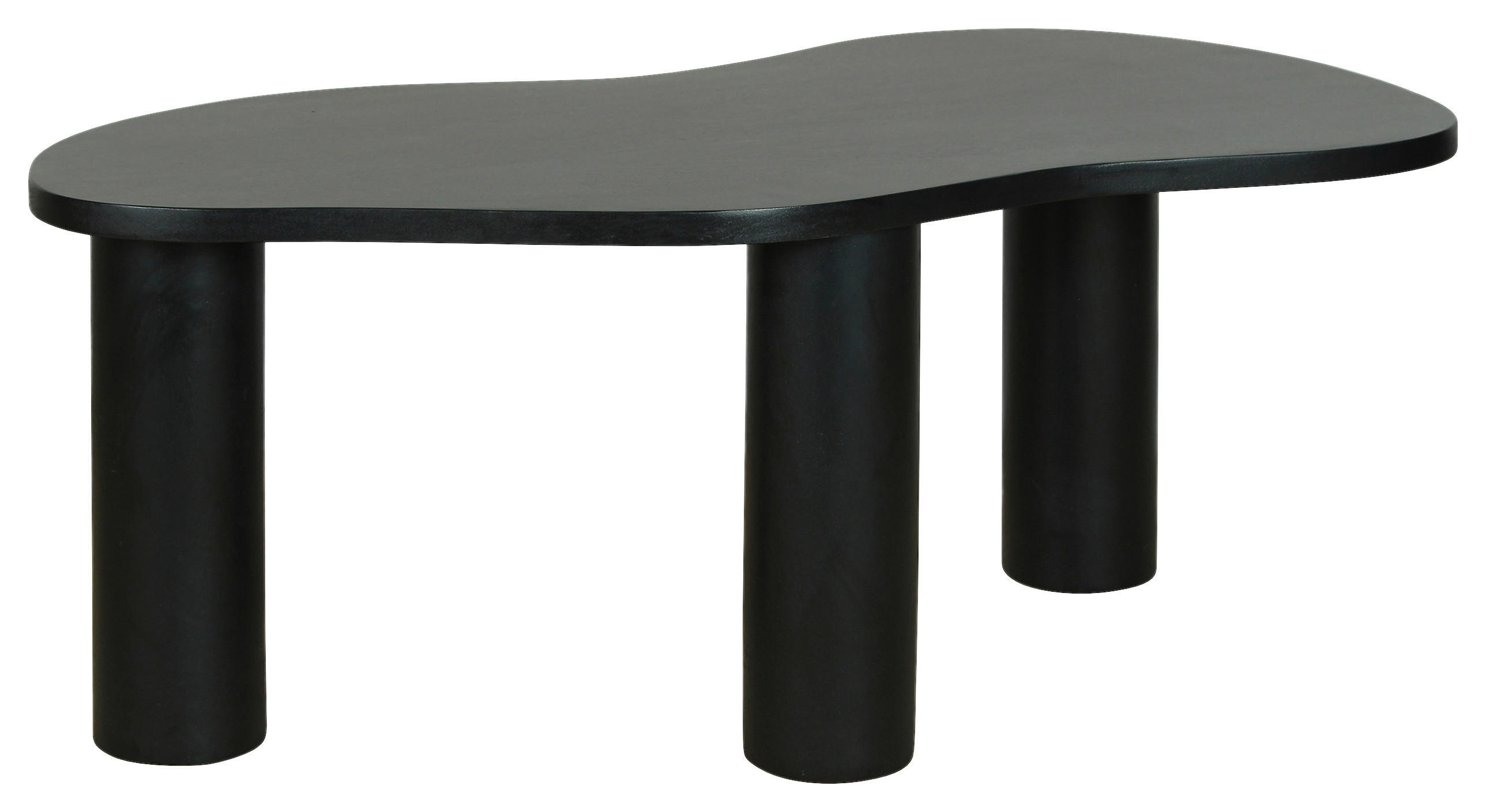 COUCHTISCH Akazie massiv Freiform Schwarz  - Schwarz, Design, Holz (110/45/55cm) - MID.YOU